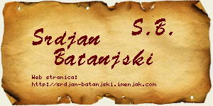 Srđan Batanjski vizit kartica